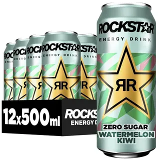 Rockstar Watermelon Kiwi Zero Sugar Energy Drink Dose 12x0,5l
