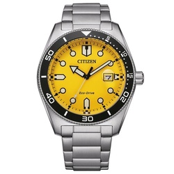 Citizen Solaruhr Eco-Drive Solar Stahl/Gelb gelb