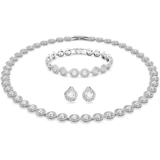 Swarovski Una Angelic Set, Rund, Weiss, Rhodiniert