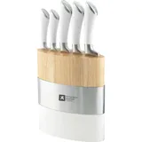 Richardson Sheffield FUSION Messerblock 5-teilig, Kautschukholz, Messerblock, Braun
