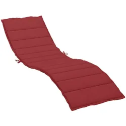 vidaXL Sonnenliegen-Auflage Weinrot 200x50x4 cm Stoff