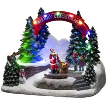 Konstsmide LED Szenerie Santa und Kinder 11 Bunte Dioden