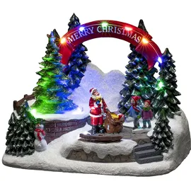Konstsmide LED Szenerie Santa und Kinder 11 Bunte Dioden