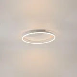 s.luce LED Ring Wandlampe & Deckenleuchte Dimmbar modern rund Weiß, / Ø 60cm