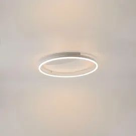 s.luce LED Ring Wandlampe & Deckenleuchte Dimmbar modern rund Weiß, / Ø 60cm