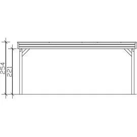 SKANHOLZ Friesland Doppel 5,57 x 7,08 m imprägniert inkl. Alu-Dachplatten