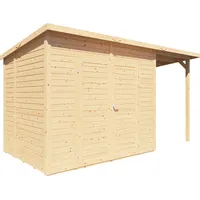 BERTILO Gerätehaus Timmo 4 Plus inkl. Anbaudach - 19