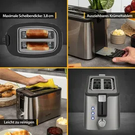 First Austria 2-Scheiben-Toaster Edelstahl