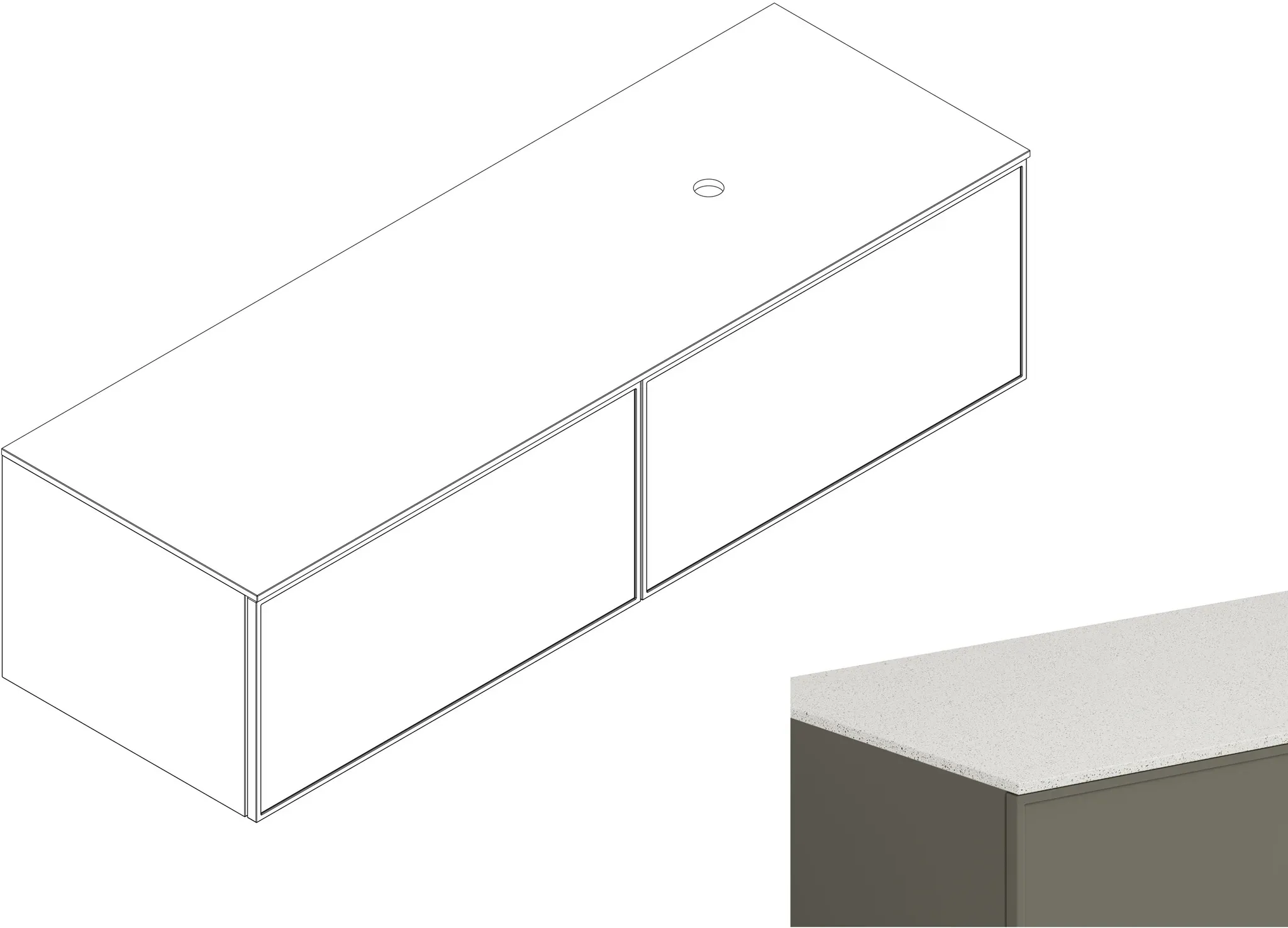 Alape Waschtischunterschrank in Quarzgrau