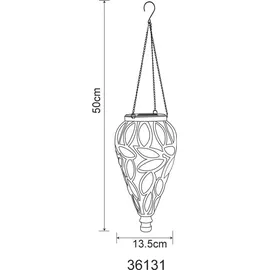 GLOBO 36131 Solarleuchte Metall schwarz, 15x LED