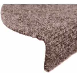 vidaXL Selbstklebende Treppenmatten 10 Stk. 56x17x3 cm Hellbraun Halbrund