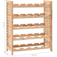 vidaXL Weinregal 63 x 25 x 73 cm Nussbaumholz Beige