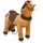 aiyaplay Reitpferd, Spielpferd zum Reiten mit Sattel Rollen, 75 cm Stehpferd Plüschpferd