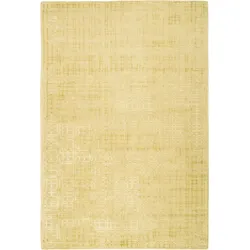 Teppich PADIRO "Karma 125", gold, B:120cm H:8mm L:170cm, Viskose, Teppiche, Handgewebter Teppich mit 3D-Design, weiche Haptik, pflegeleicht