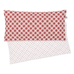 Kissenbezug IRISETTE "Bea", rot, B:80cm L:40cm, Mako-Satin, Obermaterial: 100% Baumwolle, Kissenbezüge, zeitlose Instagram-Blogger-Kollektion