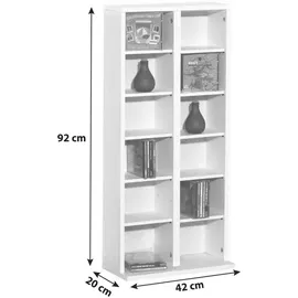 VCM CD-Regal Milano 42 x 20 x 92 cm Schwarz