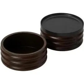 Umbra Tesora Schmuckbox, Halsketten- und Ohrringhalter, Accessoire-Organizer mit zwei stapelbaren Holzfächern und Metalldeckel, Walnuss/Schwarz