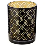 Edzard Windlicht Raute Glas Schwarz