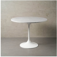 MAGNA Atelier Esstisch TOKIO mit Marmor Tischplatte, Küchentisch, Bistrotisch, nachhaltig, Naturstein, 96cmx76cm weiß