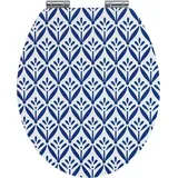 WENKO WC-Sitz Toilettendeckel Absenkautomatik (Spar-Set, 1-St., Toilettendeckel), Absenkautomatik blau