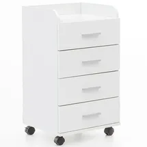 KADIMA DESIGN Isonzo Rollcontainer 40 x 33 x 71 cm weiß