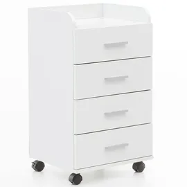 KADIMA DESIGN Isonzo Rollcontainer 40 x 33 x 71 cm weiß