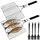Rosenstein & Söhne Grillkorb 2er-Set Edelstahl Silber/Weiß
