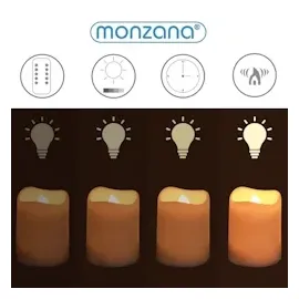 monzana LED Echtwachs Kerzen 5 St.