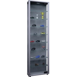 VCM Vitrine »Edana Maxi«, BxH: 33 x 113 cm, Holzwerkstoff/Glas - silberfarben