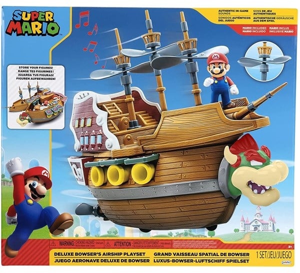 Super Mario 2.5 Inch Deluxe Bowser's Ship Playset