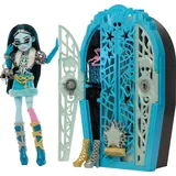 Monster High Skulltimate Secrets Hauntlywood-Mysteries-Spielset, Frankie-Stein-Puppe mit mehr als 19 Überraschungen