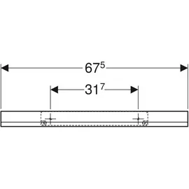 Geberit Wandablage 67,5x5,5x13cm, weiß/pulverbeschichtet, m