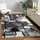 Paco Home Teppich Modern Kurzflor Abstrakt Gemälde Optik Schwarz Grau Anthrazit, Grösse:160x230 cm