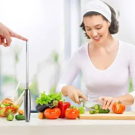 Intirilife Wetzstab Messerschärfer in SILBER – Gr.: onesize