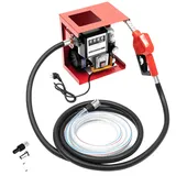 ROGONPDK 550W 60L/min Dieselpumpe, Zählwerk Heizölpumpe, Diesel Tankstelle mit Schlauch, Selbstansaugend Zählwerk Tankstelle 230V, Kraftstoffpumpenpistole, Selbstansaugend Ölpumpe