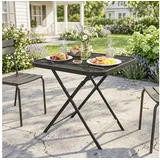 Outsunny Gartentisch klappbar 70 x 70 x 72 cm Schwarz