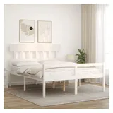 vidaXL Seniorenbett 160 x 200 cm Weiß