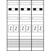 ABN Zählerplatz eHZ 6Z mit sperrbarem HS 5-polig, BxH