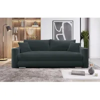 Mid.you Schlafsofa, Dunkelgrau, Textil, 232x88x105 cm, Liegefunktion, Wohnzimmer, Sofas & Couches, Schlafsofas, Schlafsofas mit Bettkasten