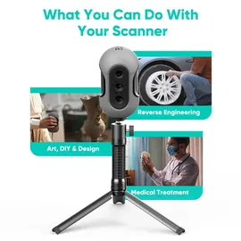 Creality CR-Scan Ferret 3D-Scanner, 0,1 mm Genauigkeit, und mm Aufloesung. 10?FPS Scannen, schwarzer Objekte mit Anti-Shake-Lin...