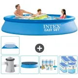 Intex runder aufblasbarer Pool – 305 x 61 cm – Blau No Size