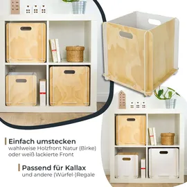 HMF Aufbewahrungsbox 32 x 32 x 32 cm 4-tlg. weiß