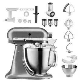 KitchenAid Artisan 5KSM185 Allrounderset Medaillon Silber