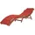 Garden Pleasure Nassau 186 x 55 x 60 cm braun/rot inkl. Auflage klappbar