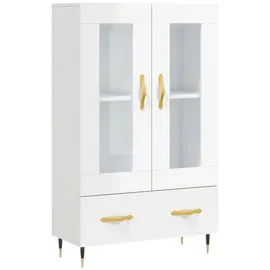vidaXL Highboard Hochglanz-Weiß 69,5x31x115 cm Holzwerkstoff