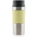 Blumtal Thermobecher 350 ml - Kaffeebecher to go aus Edelstahl - auslaufsicherer Isolierbecher kalt/heiß - Mug mit 360° Trinköffnung - Thermosbecher mit Quick-Press-Verschluss - Thermo Cup - Hellgelb