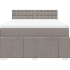 vidaXL Boxspringbett 140 x 200 cm Taupe