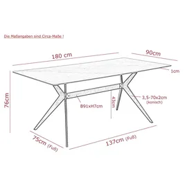Hela Paccino 180 x 76 x 90 cm weiß