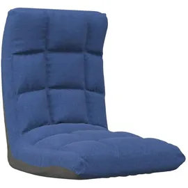 vidaXL Bodenstuhl Faltbar Blau Stoff