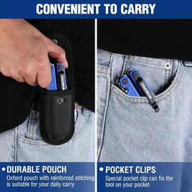 luxuskollektion Multifunktionszange 18-in-1 Edelstahl Camping Reparatur Blau